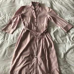 Express Tuxedo Shirt Dress with belt